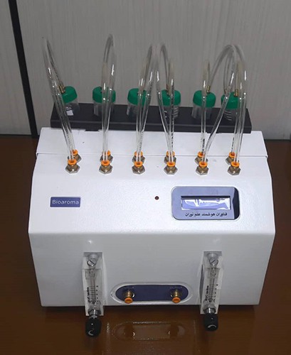 سیستم ارائه تحریک بویایی (دستگاه بویایی سنج بیوآروما تولید شرکت دانش بنیان فناوران هوشمند علم نوران):