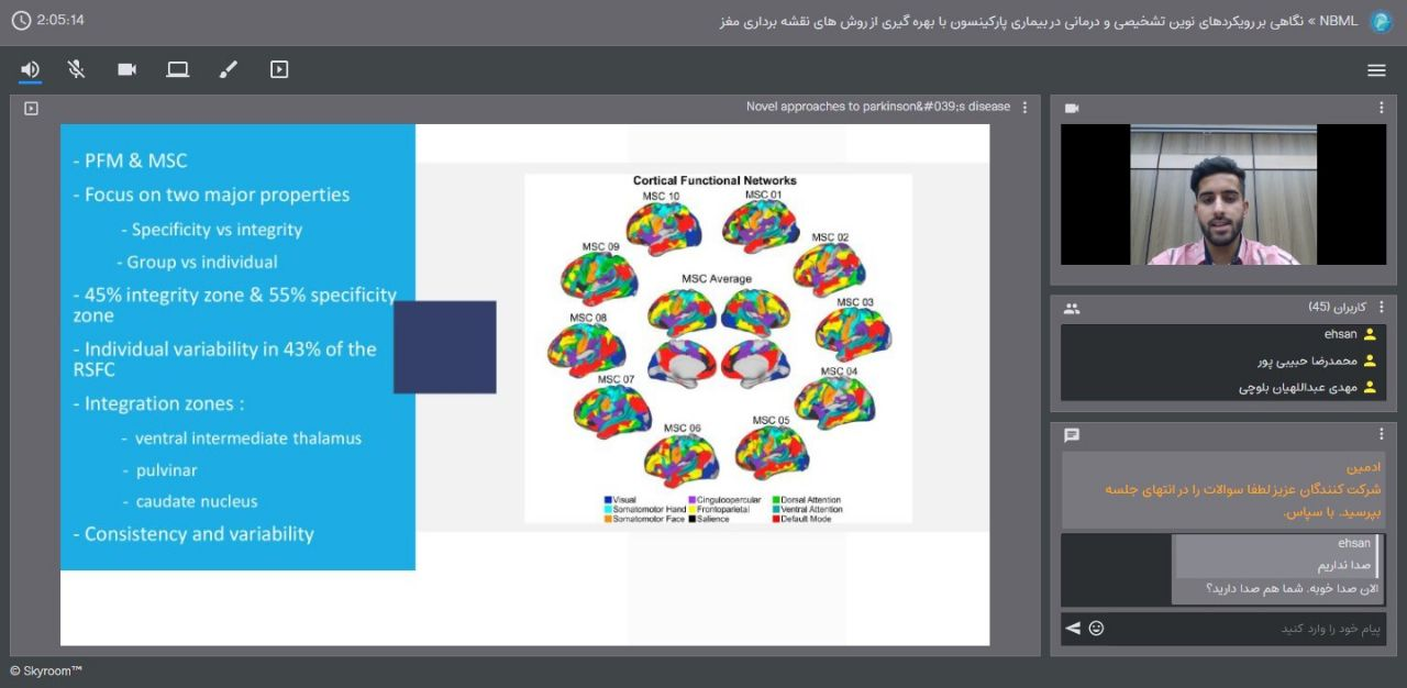 مجموعه وبینارهای برگزار شده توسط آزمایشگاه ملی نقشه برداری مغز در مهر ۹۹ 